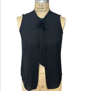 J. Crew Mercantile Sheer Sleeveless Button-Down Blouse